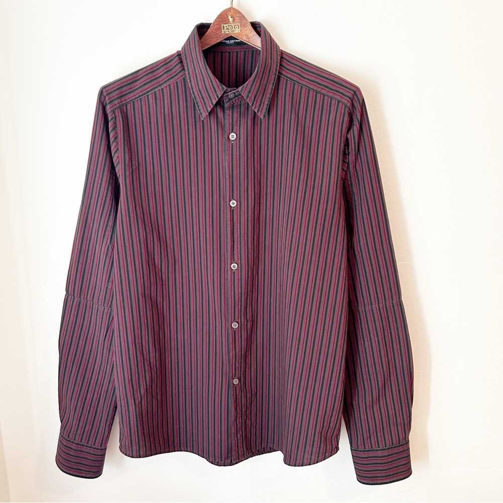 Vintage Costume National Homme Multi-coloured Striped Button Down Size Large